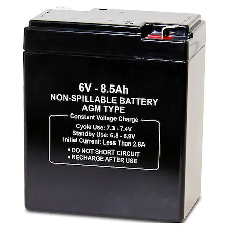 Battery, Sealed Lead Acid, 6V, 8.5Ah, Faston, 2Ukk3