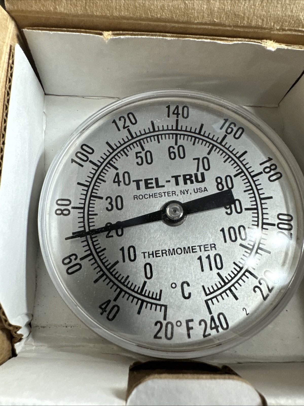 New TEL-TRU AD35 THERMOMETER 0/250FC NSMP NOS SHIPS FREE