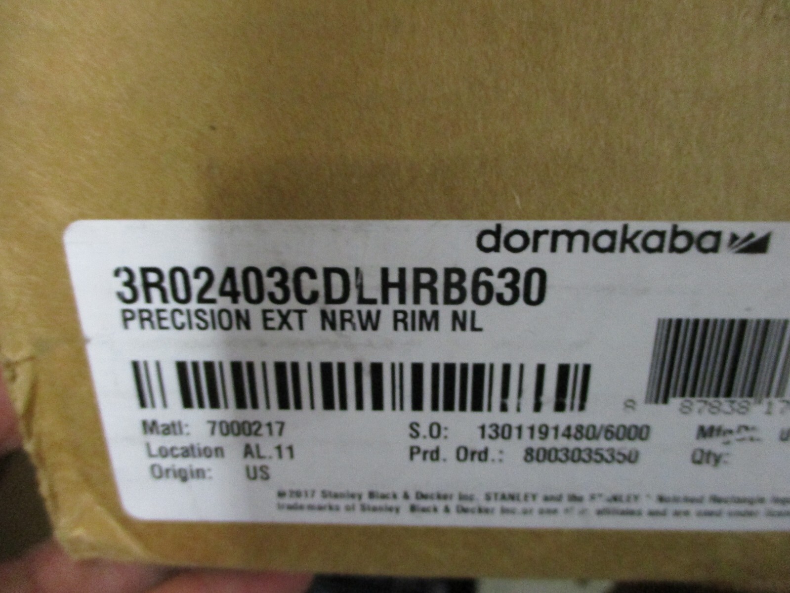 Dormakaba Best 3R02403CDLHRB630 Panic Push Bar Precision Exit Device LEFT New