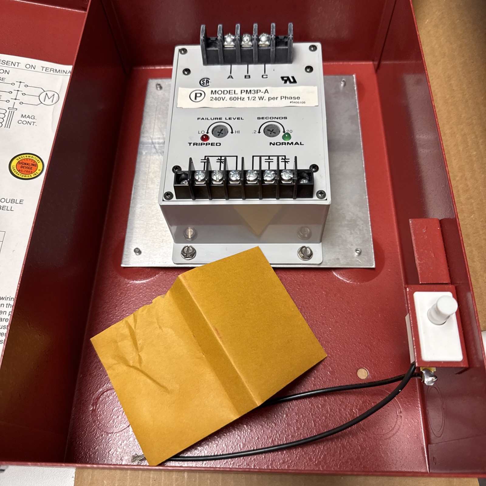 Potter PM3P-A Power Monitor 240V 60hz 1/2 w per phase 3 Phase supervisory Unit