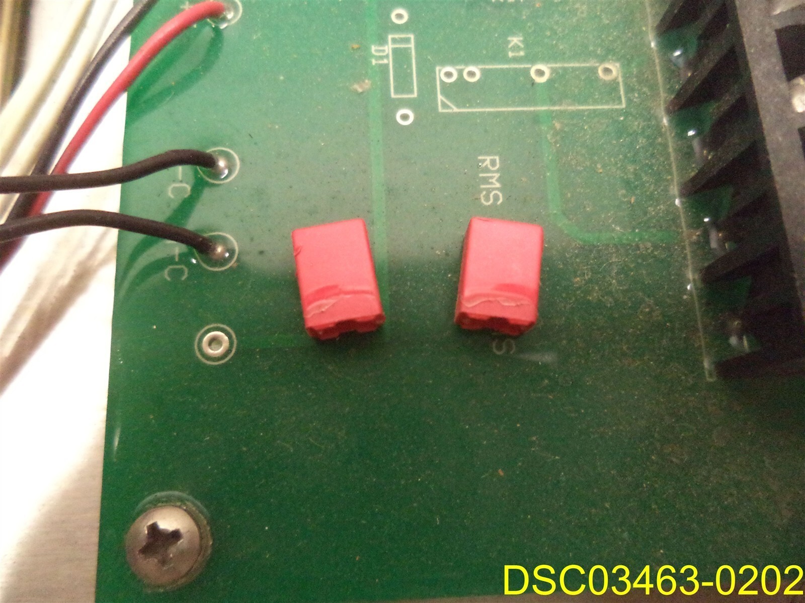 Industrial Electrical 297013 SN #1167, 2 red pieces on circuit board need repair