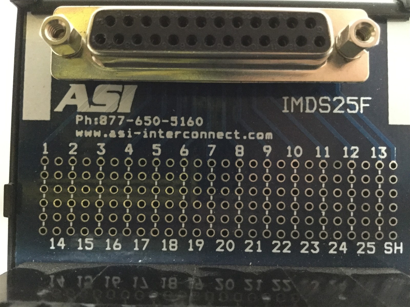 ASI IMDS25F Terminal Block Interface Module 26-12AWG 25-Position DIN Mounting