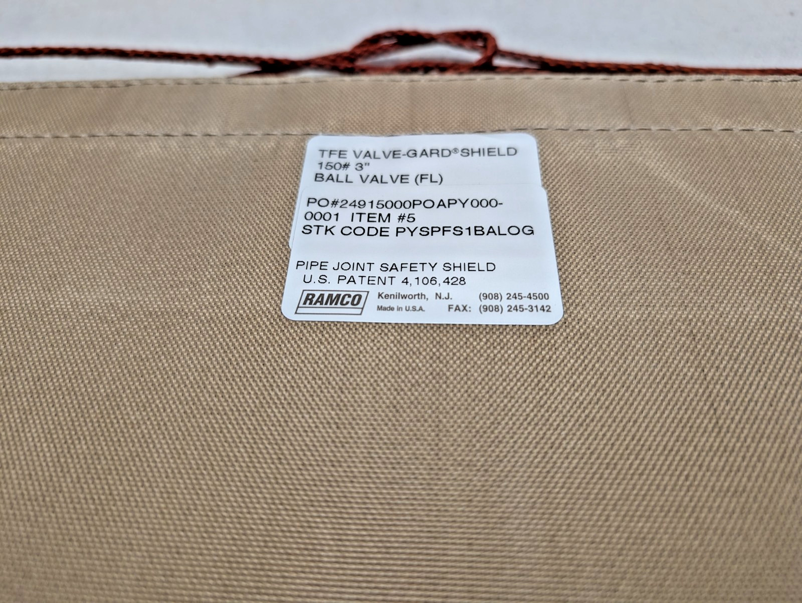 RAMCO TFE-150-3″ TFE VALVE-GARD SAFETY SHIELD FOR BALL VALVE FLANGED NEW