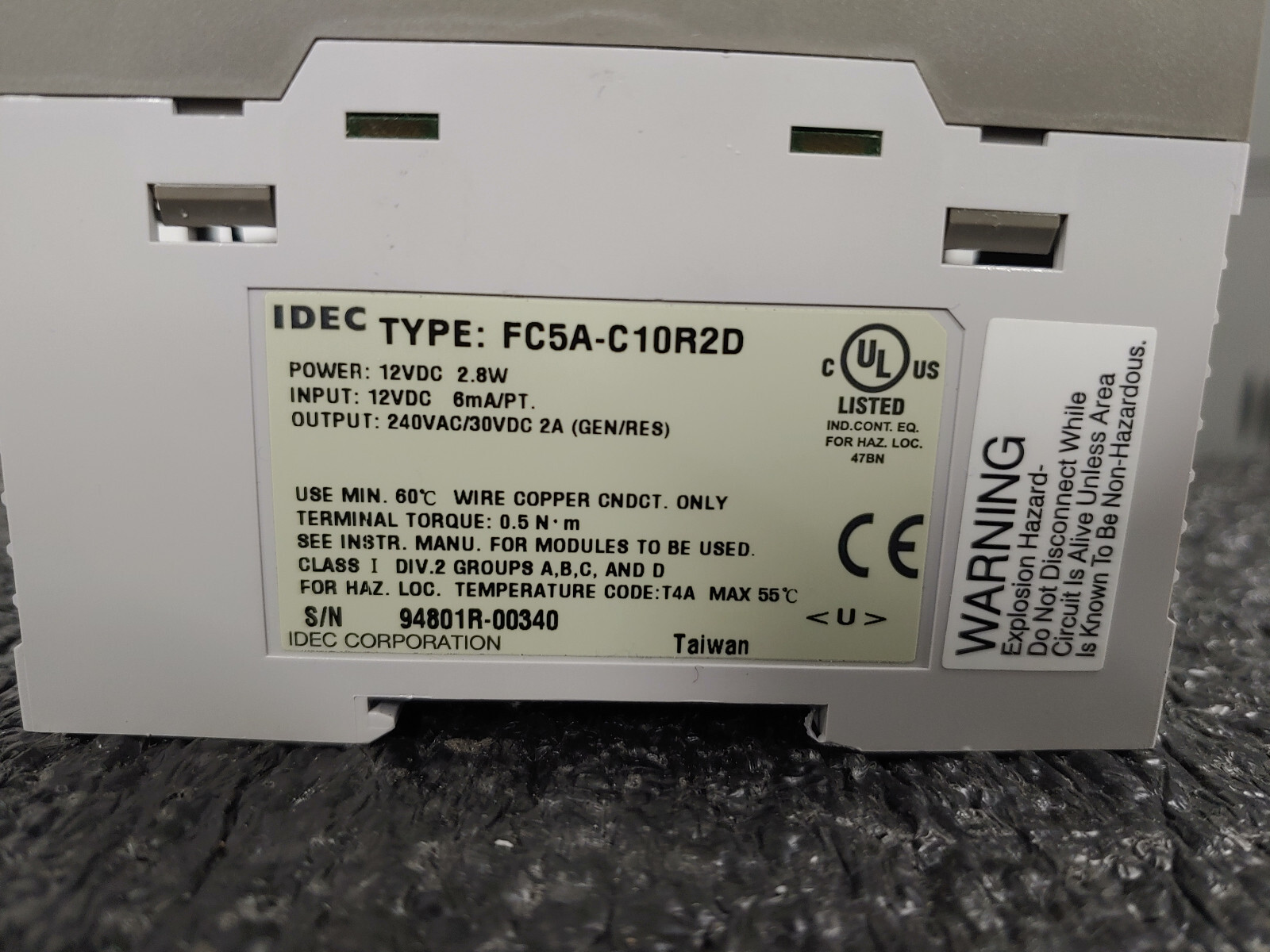 IDEC FC5A-C10R2 MicroSmart Pentra PLC CPU