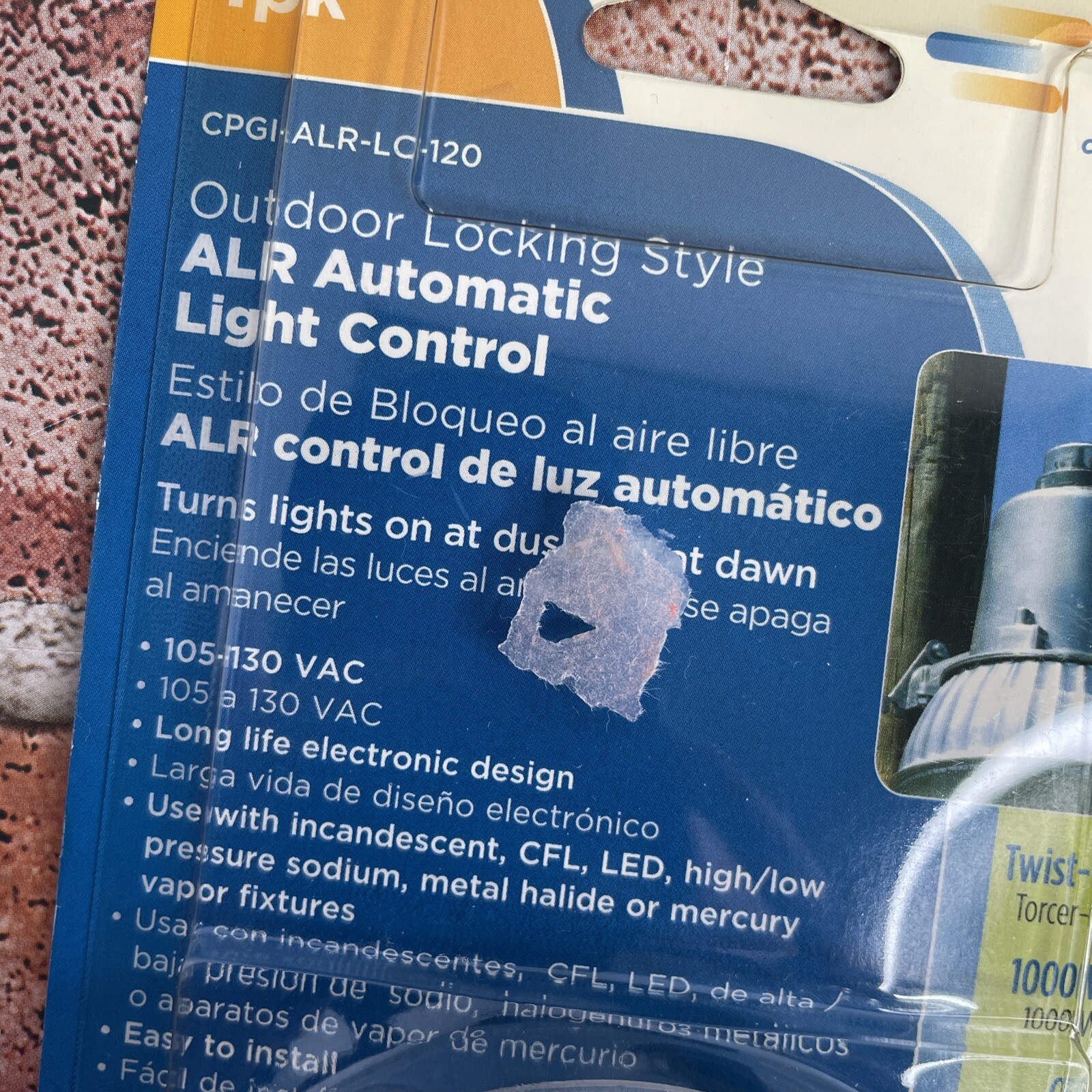 TE Connectivity ALR Automatic Light Control, Outdoor Locking Style CPGIALRLC-120
