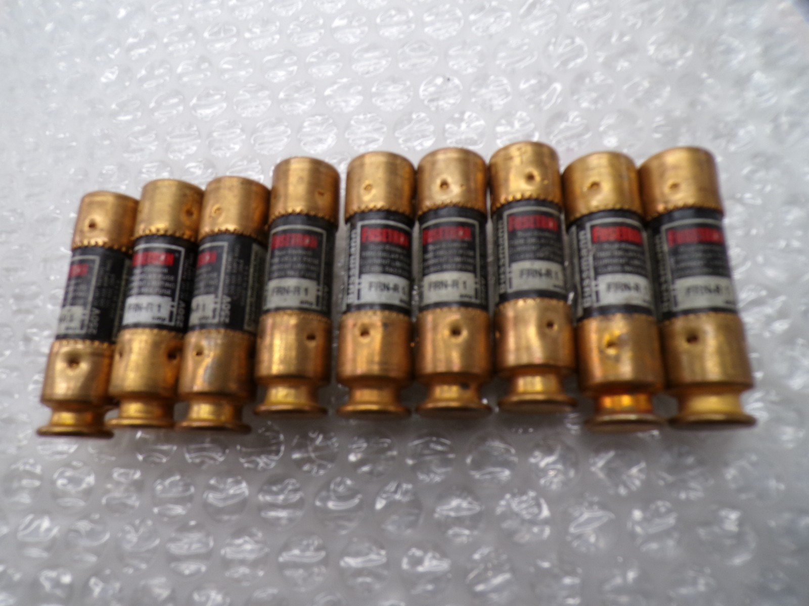 FUSETRON FRN-R-1 FUSE BLACK LOT OF 9 NSNP