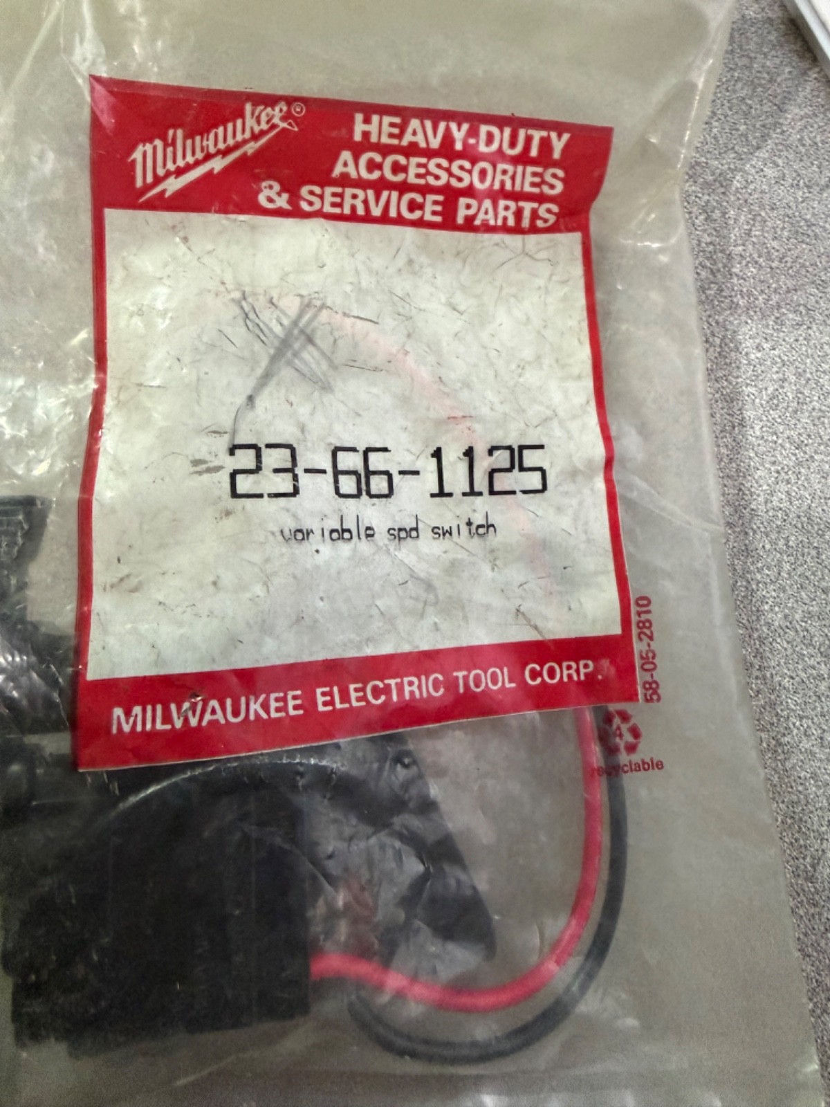 NEW Milwaukee 23-66-1125 Variable Speed Switch OEM New Old Stock 4 Drills Screw