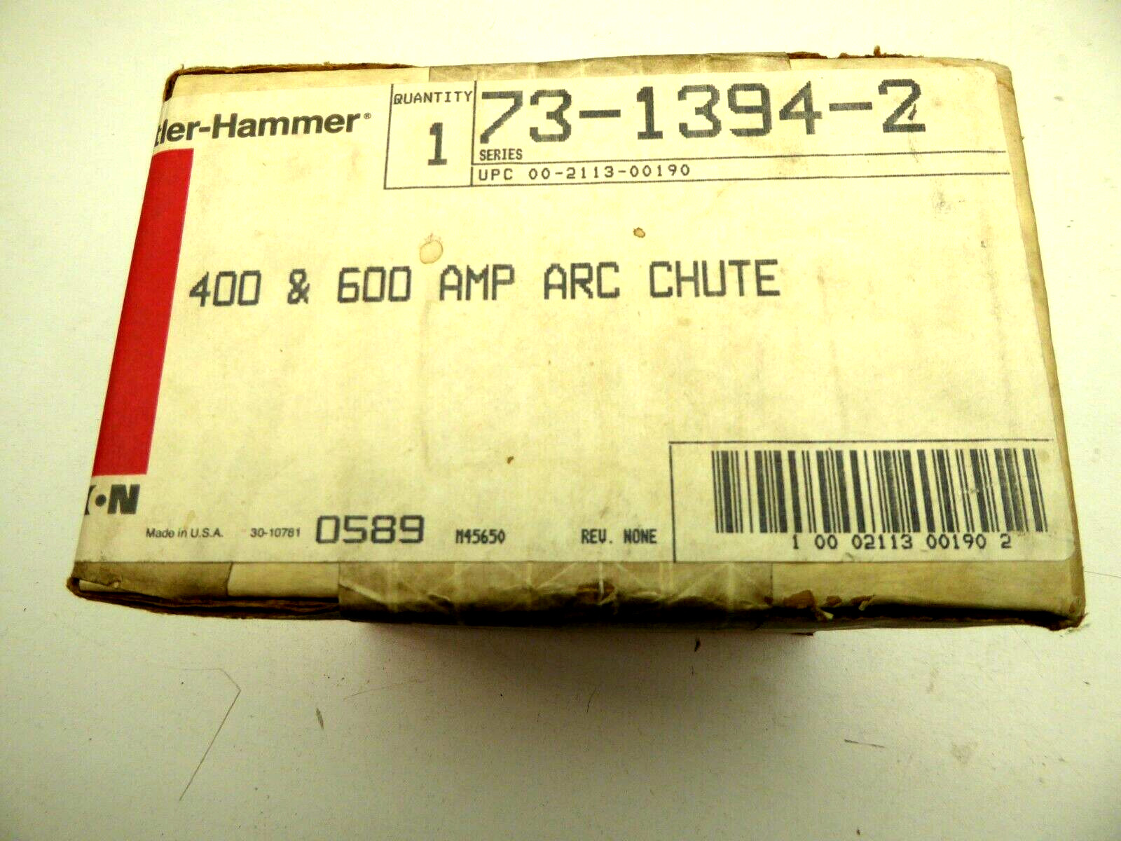 Cutler Hammer 73-1394-2 400 & 600 Amp Arc Chute Factory Sealed NEW IN BOX