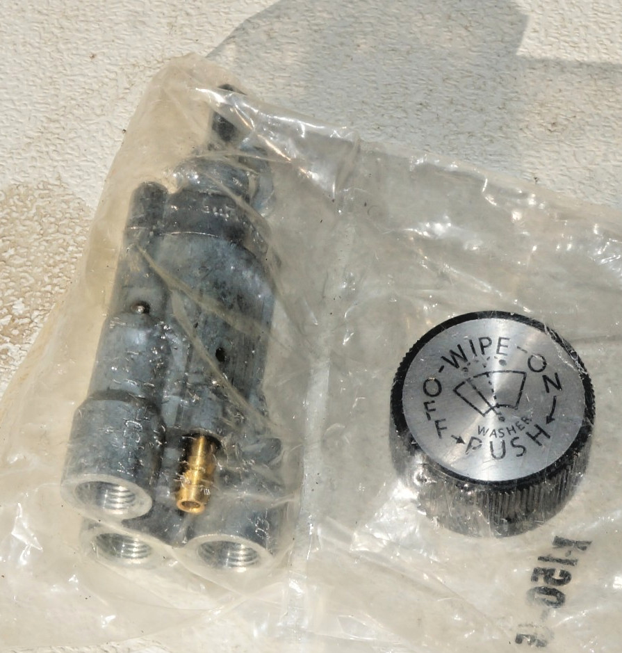 SPRAGUE K-150-5 Pneumatic windshield Wiper Switch and Knob W/ Washer Function