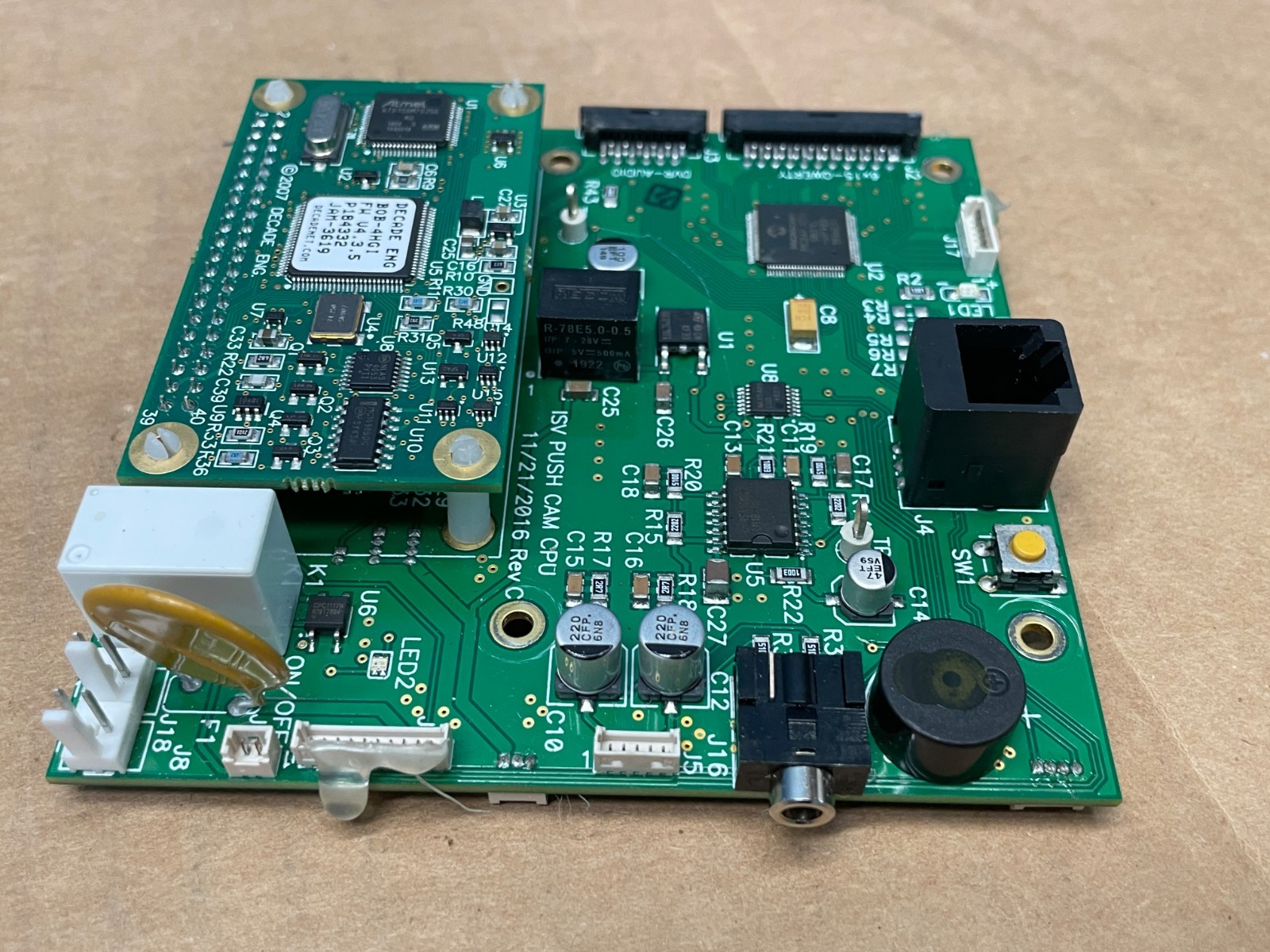 Insight Vision ISV CPU MAIN BOARD for Opticam Command Module 2016 REV C