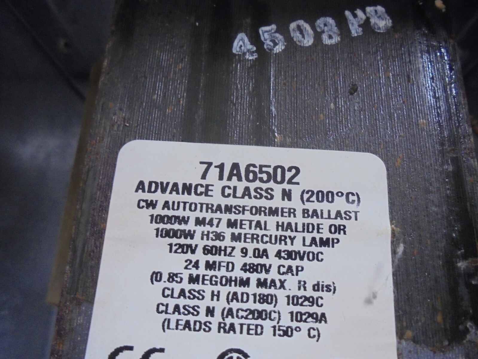 Terex 20-114355 Ballast Box 1000W 60 Hz 120V