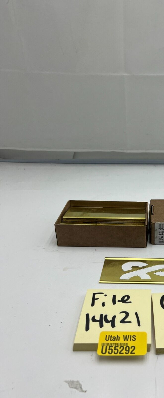 Skilcraft Gold Stencil 7520-00-272-9683 3″ A-A-130A Heavy Duty 1 SE Brass