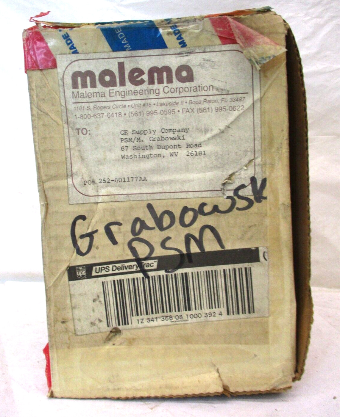 Malema M-100-S-3-X UL Recognized Adjustable Flow Switch A7236WVS