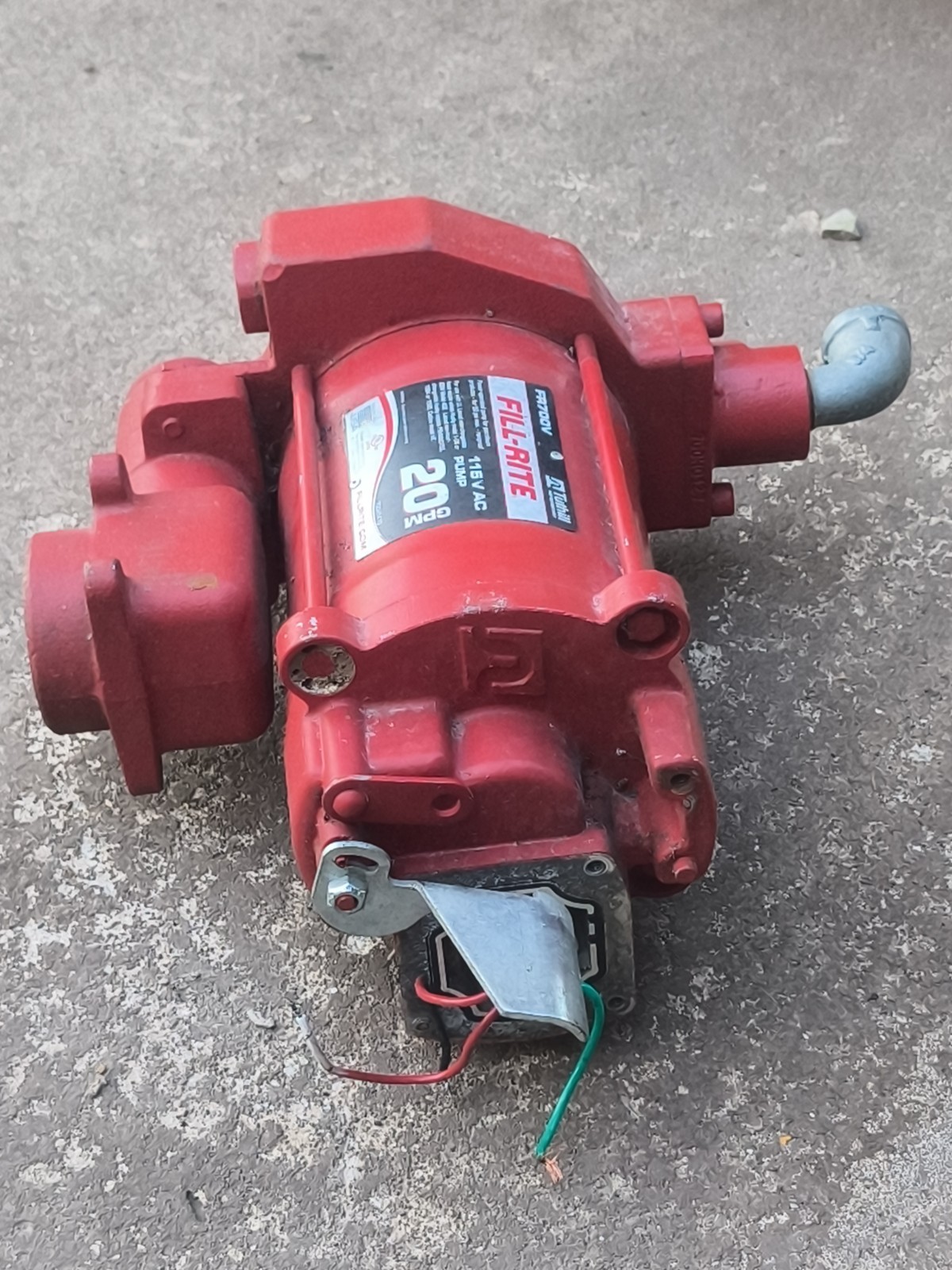 FILL-RITE FR700V 115V AC PUMP 20GPM 50PSI 115V 60HZ 5.5AMPS 1/3HP 1725RPM