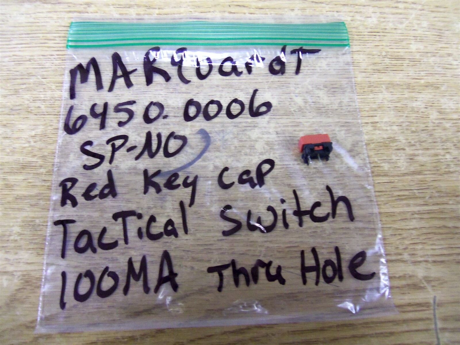 NEW Marquardt 6450.0006 SP-NO Red Key Cap Tactical Switch Thru Hole
