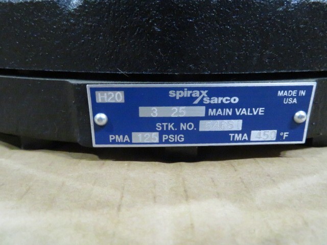 3″ Spirax Sarco #25P Main Valve CL125 Pilot Operated Regulator 54681 NEW 2020