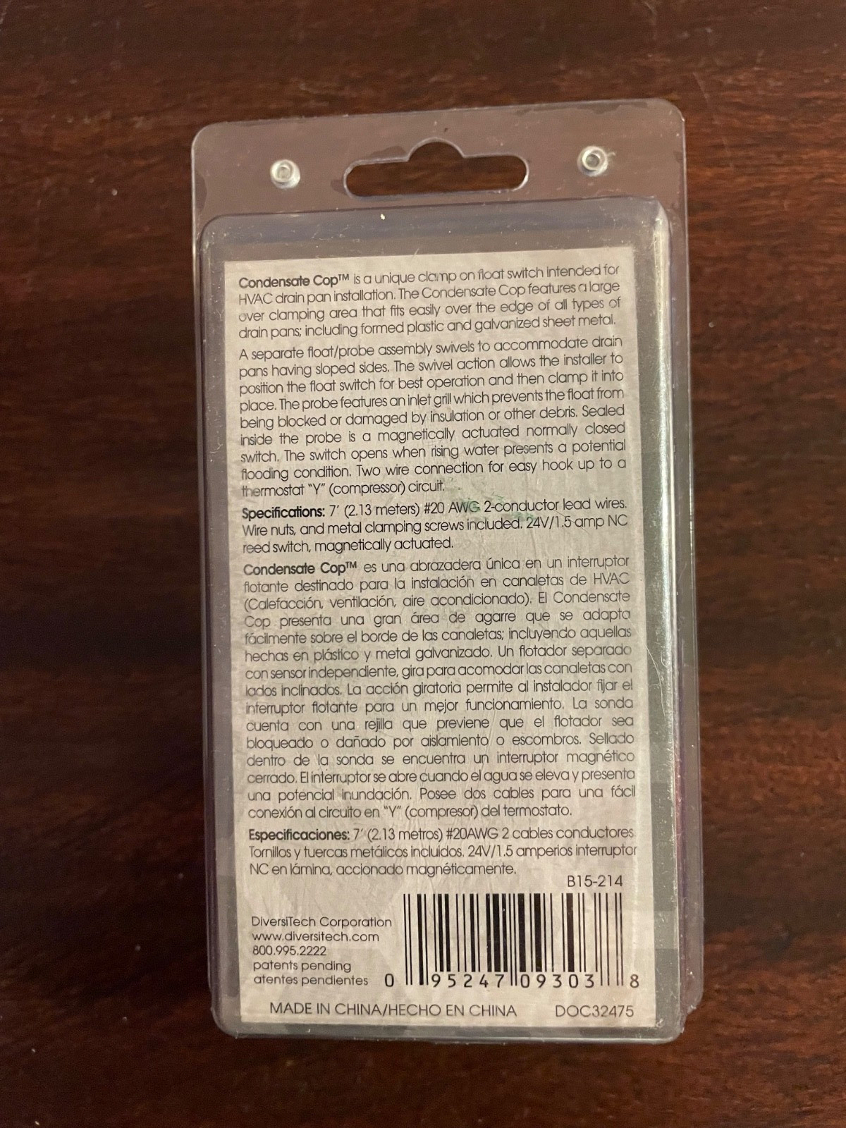 NEW SEALED DiversiTech CC-1 Condensate Cop 24VAC 1.25A Class 2
