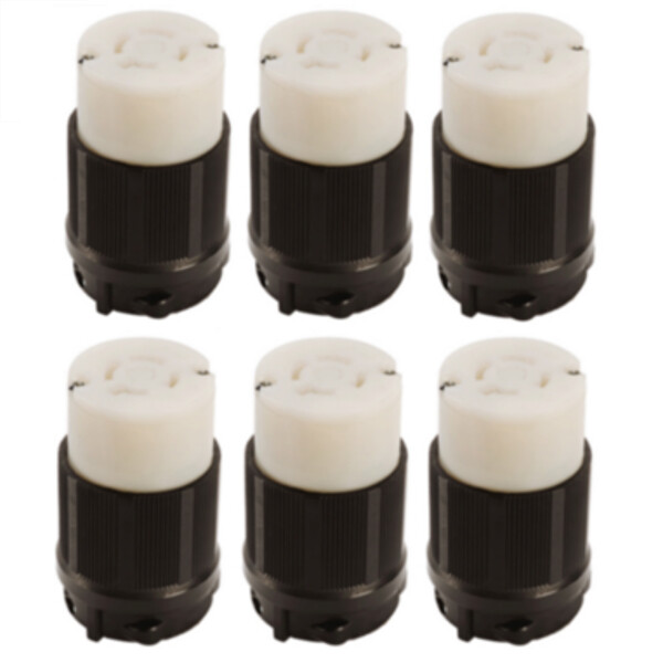 NEMA L16-20 Grounding Locking Connector, 20A 480V AC, 3 Pole 4 Wire, cUL Listed