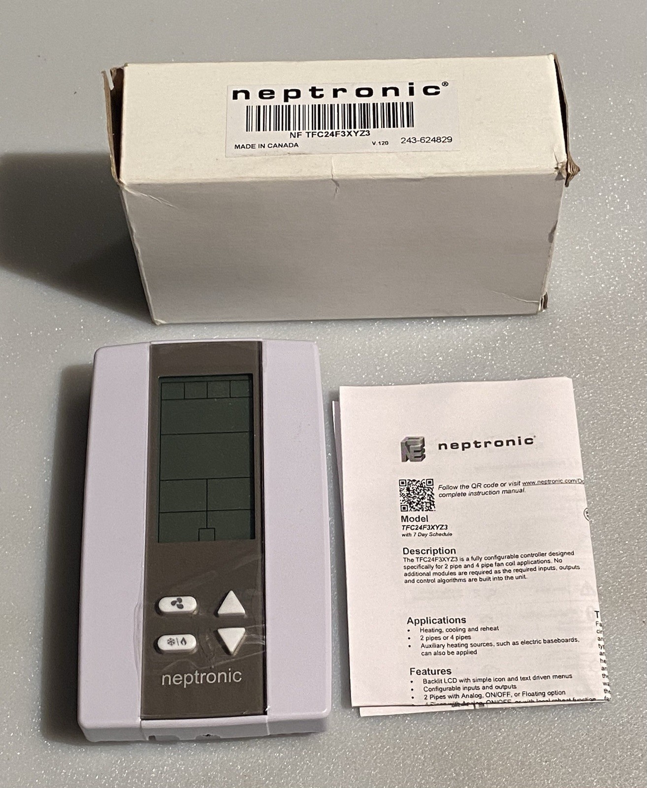 Neptronic TFC24F3XYZ3 Fan Coil Thermostat 3 Speed “BRAND NEW IN BOX”