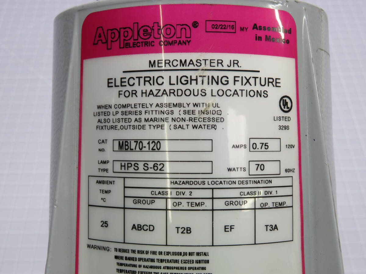 APPLETON MBL70-120 LIGHTING FIXTURE T217640