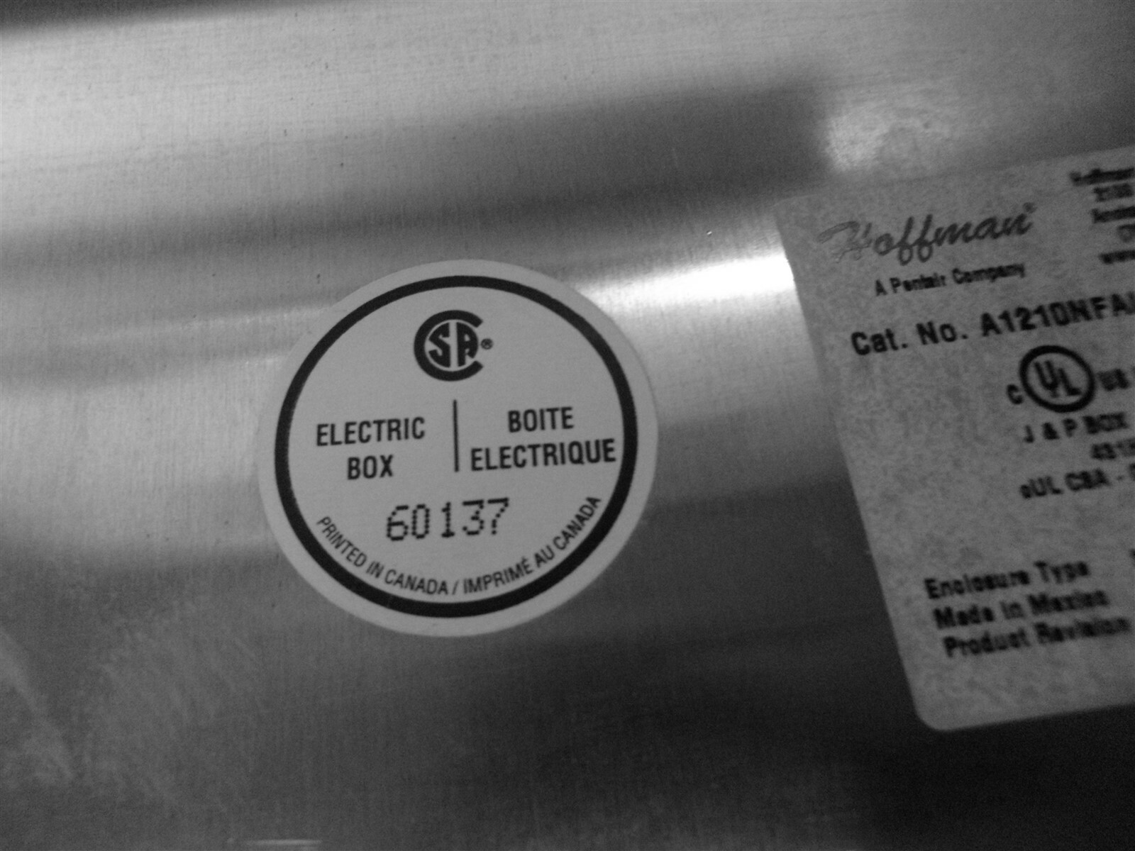 Hoffman A1210NFAL Electrical Enclosure 431H J+PBox Rev A “T” *FREE SHIPPING*