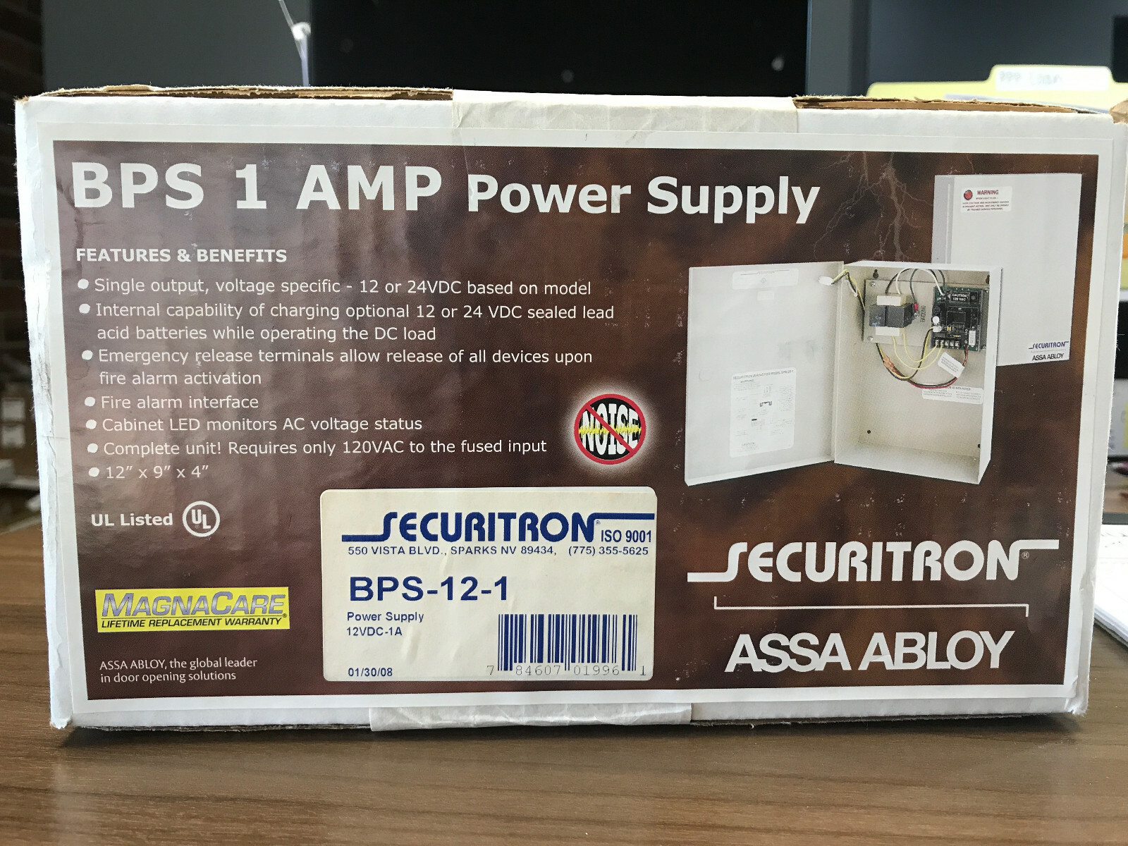 New Securitron BPS-12-1 Power Supply 12VDC -1 Amp