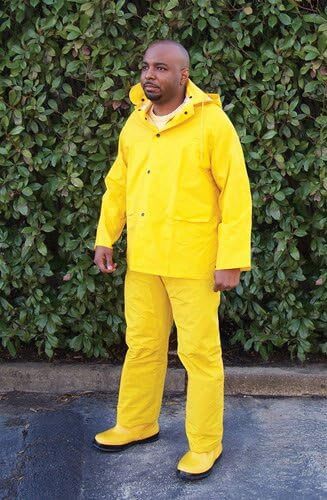 Mcr Safety 2303l Classic Industry Standard Pvc/polyester 3-piece Suit Detachable