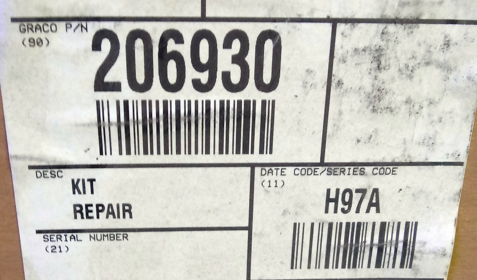 1 NEW GRACO 206930 REPAIR KIT FOR 5:1 RATIO BULLDOG PUMP NIB ***MAKE OFFER***