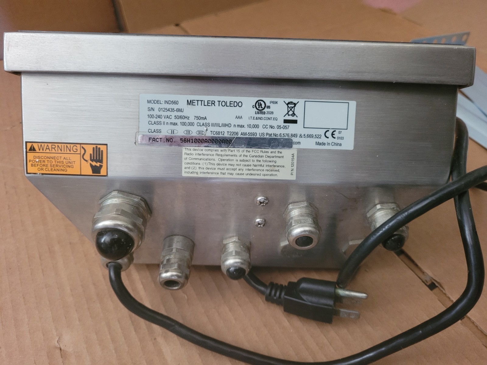 Mettler Toledo IND560 Harsh Digital Weighing Terminal Display
