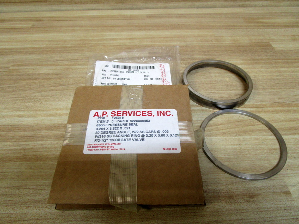 A. P. Services 6300J Pressure Seal 3″-3/16″