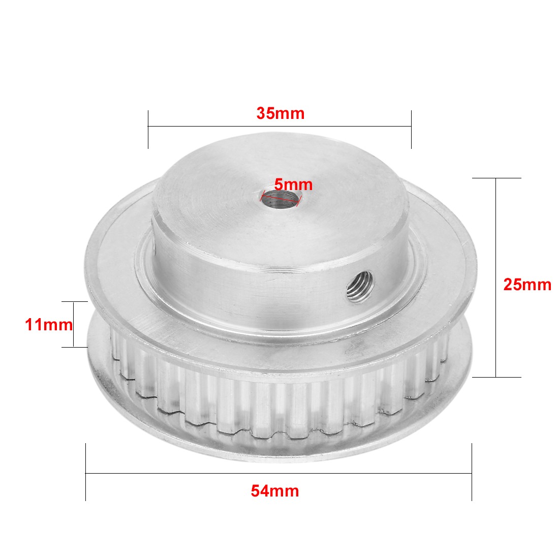 Aluminum 30 Teeth 5mm Bore 5.08mm Timing Belt Pulley for 10mm Belt