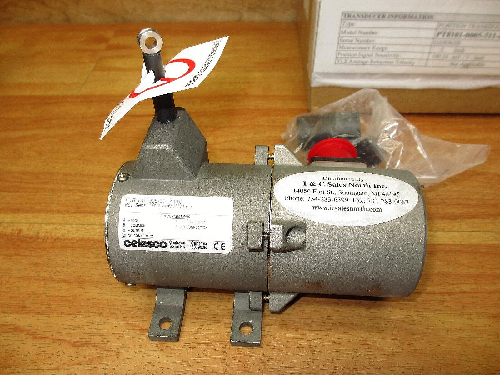 Celesco PT8101-0005-311-4110 *NEW* Position Transducer Bar Sensor