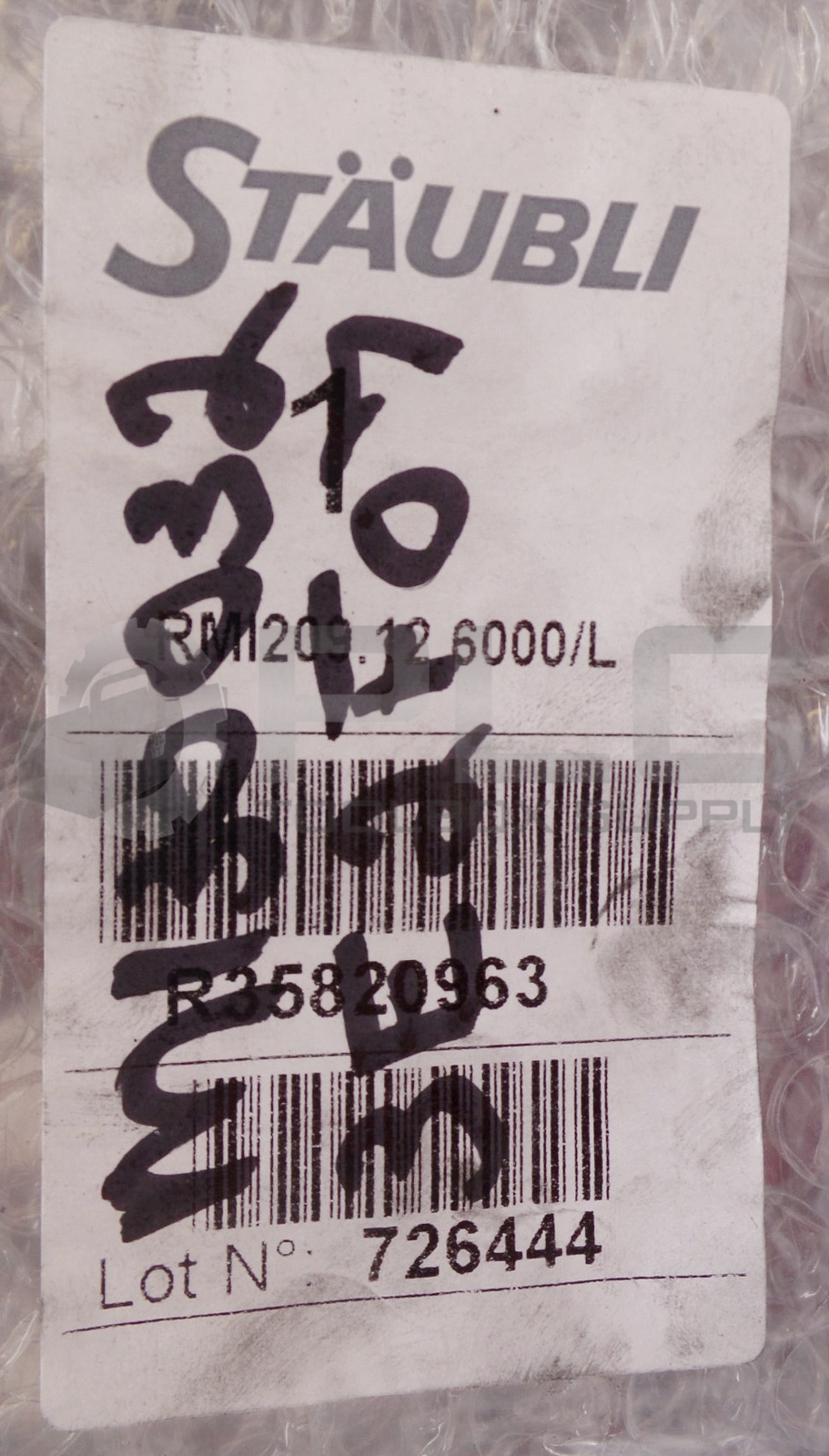 NEW STAUBLI RMI 209.12.6000L ALUMINIMUM PLATE RMI209126000L