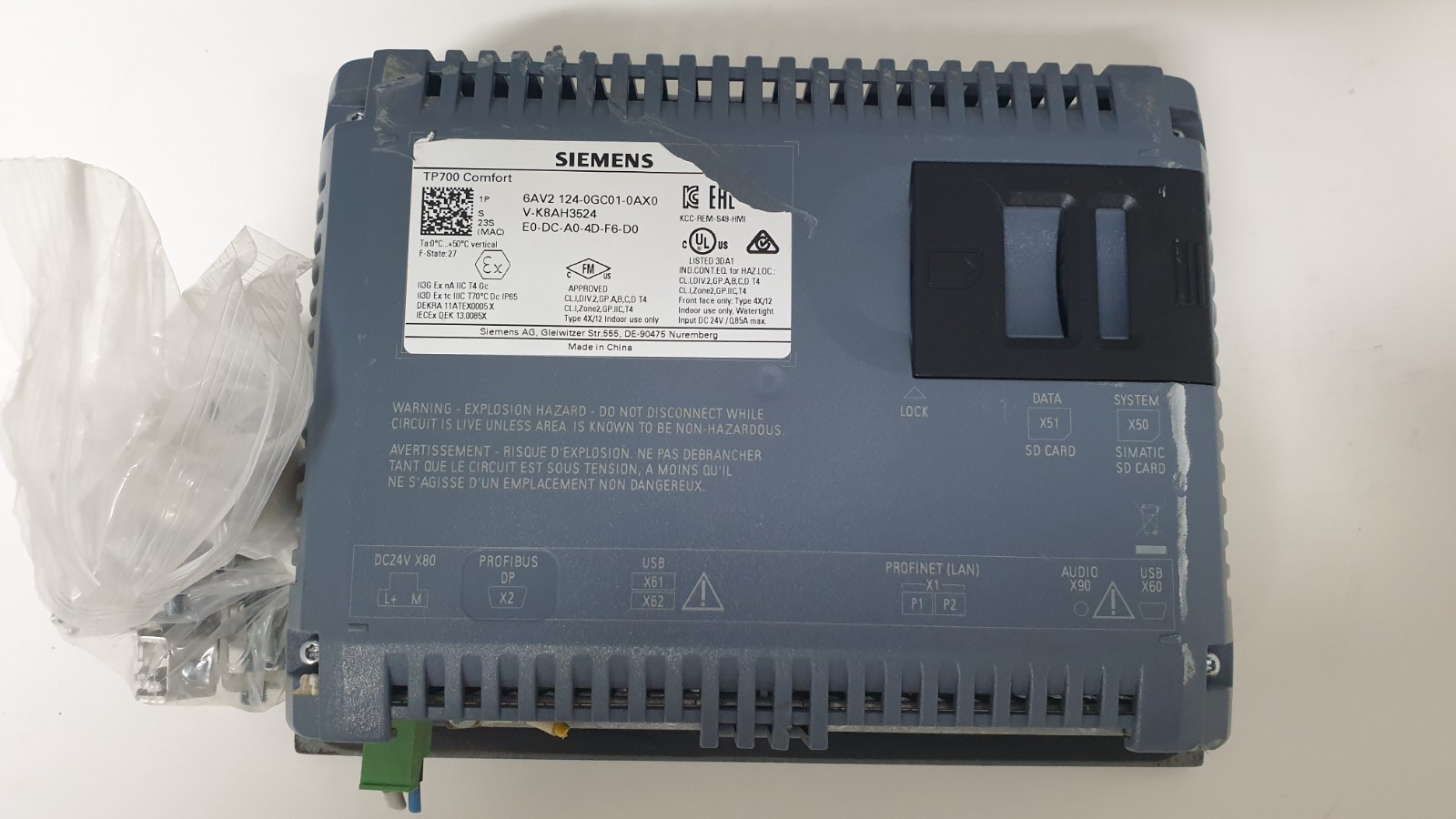 Siemens SIMATIC HMI TP700 Comfort Touch Panel 6AV2124-0GC01-0AX0