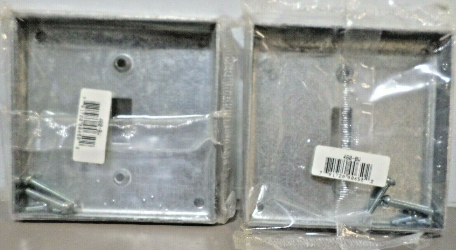 (2) 1/2″ Raised Square Box Surface Covers 4-inch Steel for 1-Toggle Light Switch