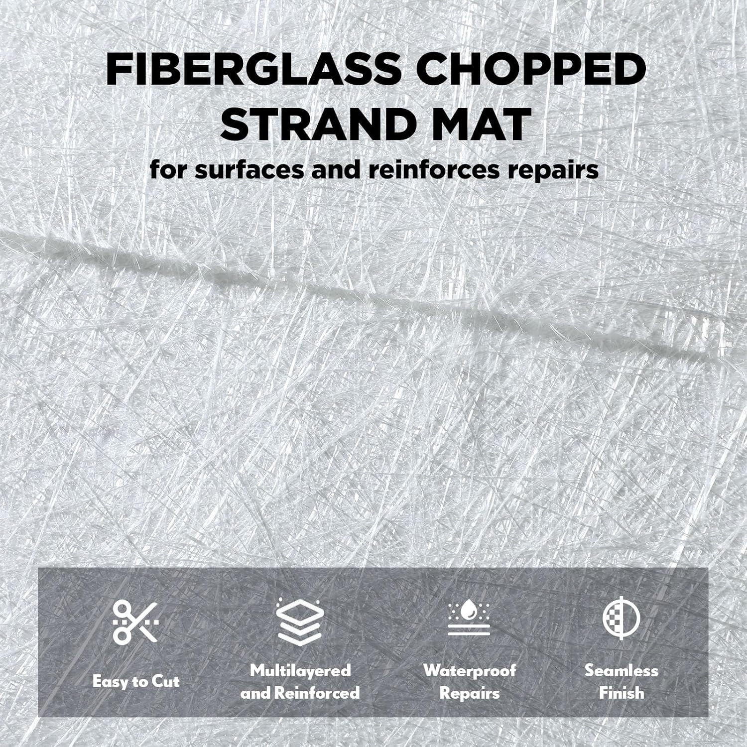 1.5 Oz Fiberglass Chopped Strand Mat 15 Yards 4 Inch Lightweight Fiberglass Mat