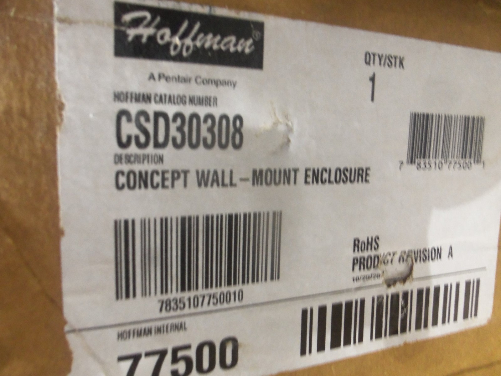 New Hoffman CSD30308 Concept Wall Mount Control Panel Enclosure 77500 AK