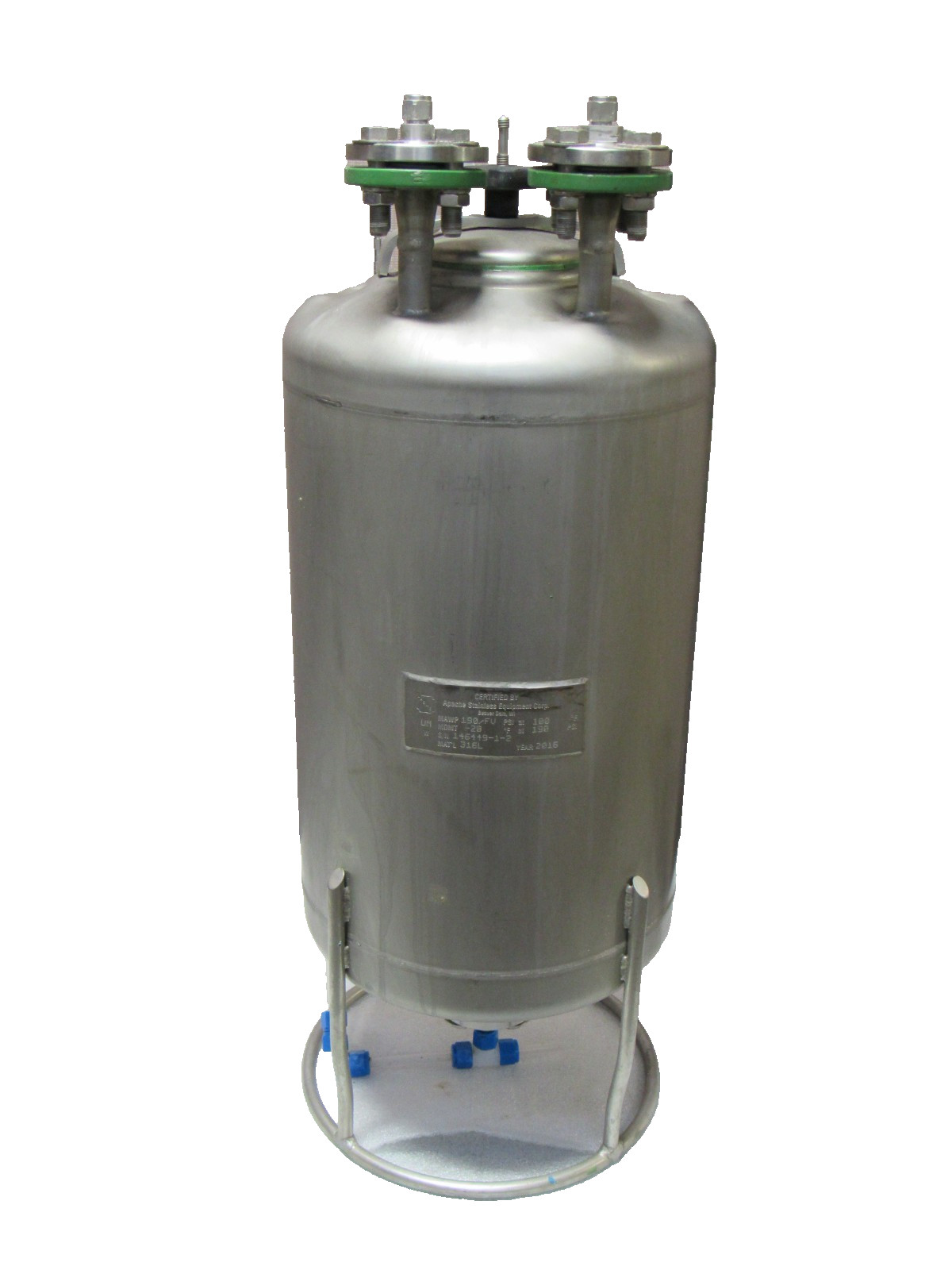 Apache 120-10 Stainless Pressure Vessel Tank 10.4 Gal 39.4L 190Psi 100°F 2016Yr
