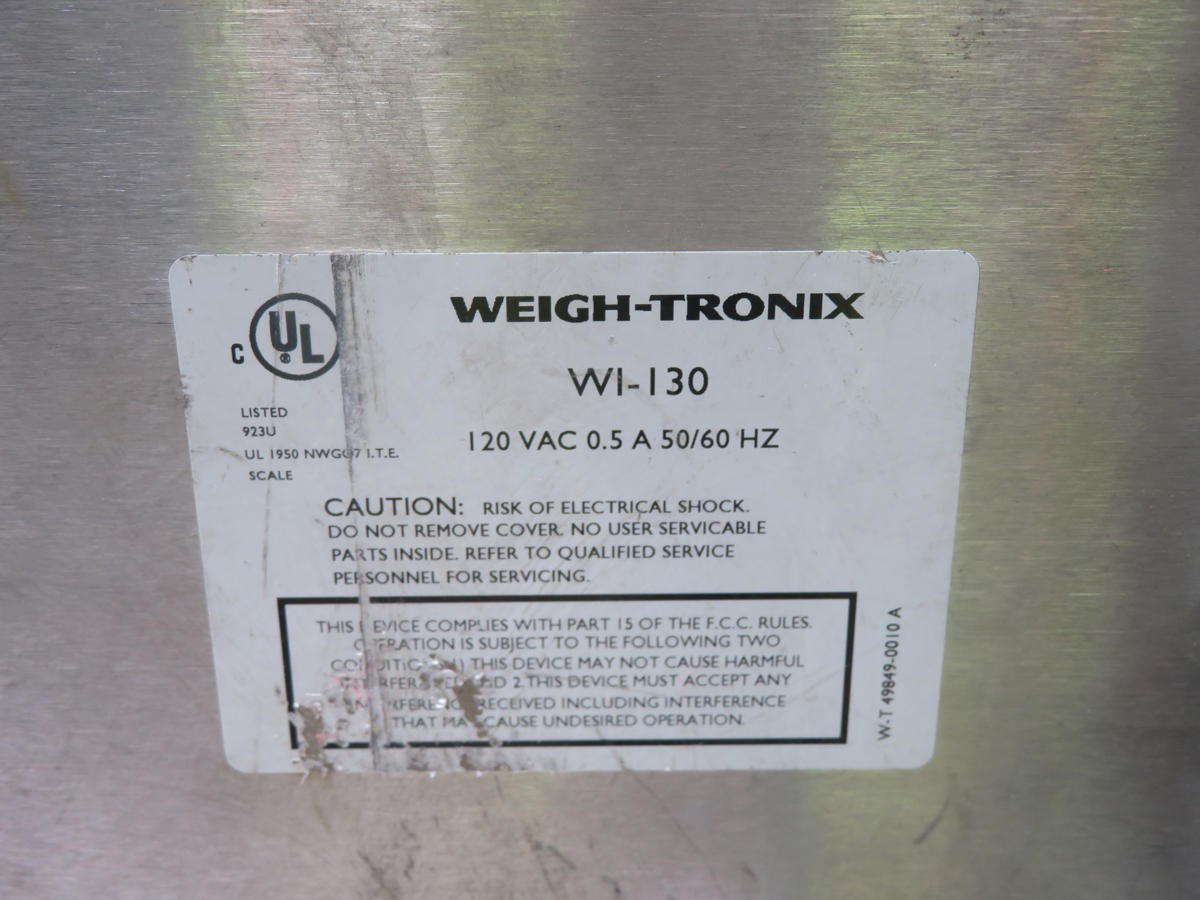 WEIGH-TRONIX WI-130 WEIGHT INDICATOR T220936