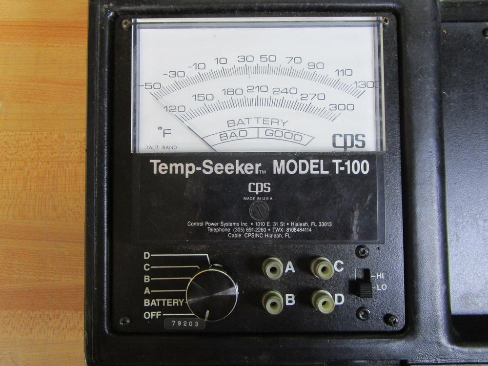 Control Power Systems T-100 CPS Temp-Seeker Thermometer T100