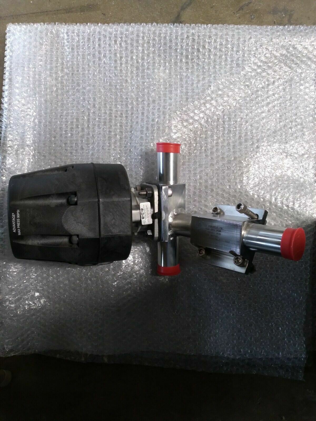ITT PureFlo 1.5 Inch Dual T Diaphragm Valve SS CWP150 A217 5PCC W4 Industrial