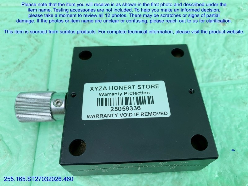 Optosigma G0H-65A76UU 1-Axis Brass Goniometers as shown in photos, sn:9336, DHL.