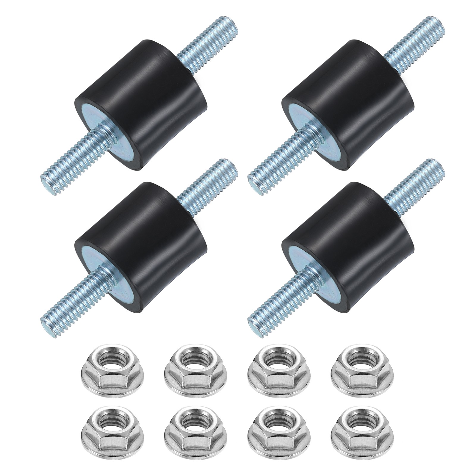 4Pcs M6 x 18mm Rubber Mounts, 20 x 20mm Rubber Vibration Isolator with Nuts