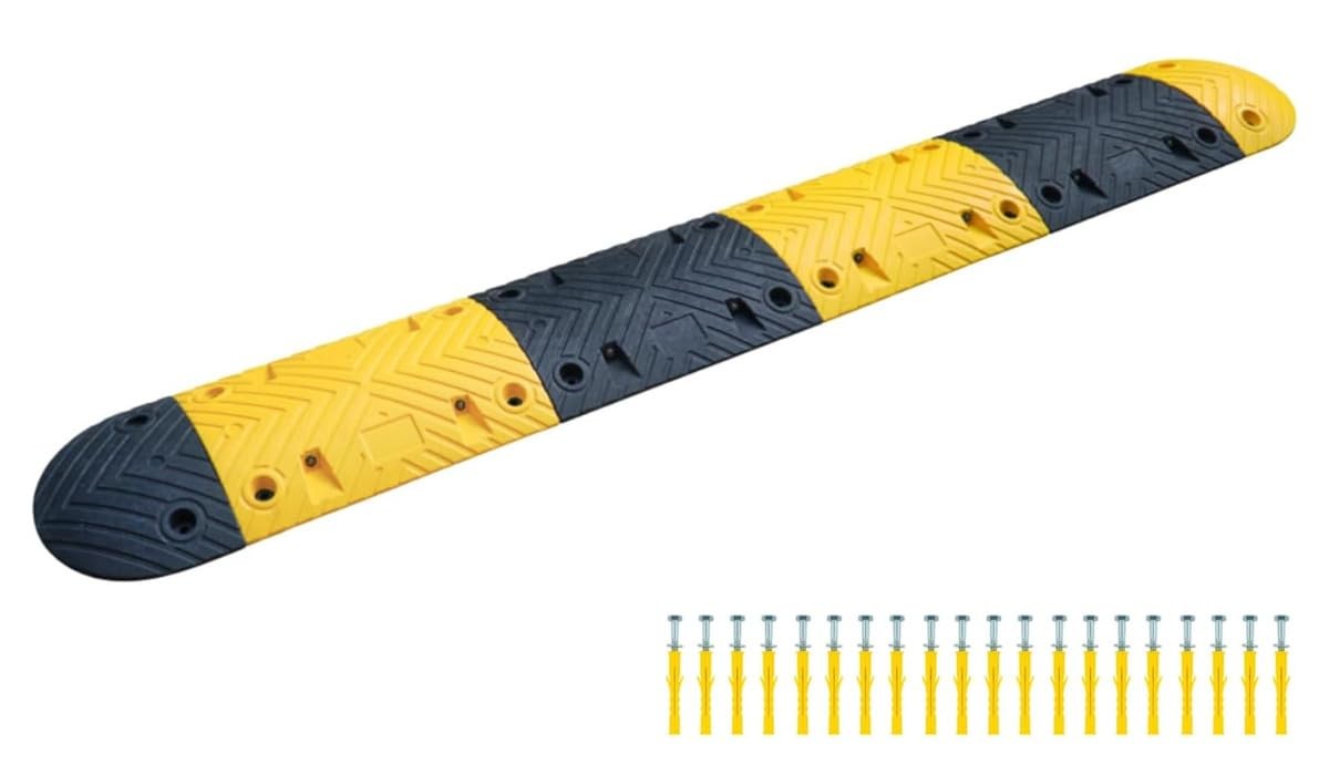 Pittman 8 ft XPT Eco Speed Bump Kit 40000 lb Capacity Black Yellow