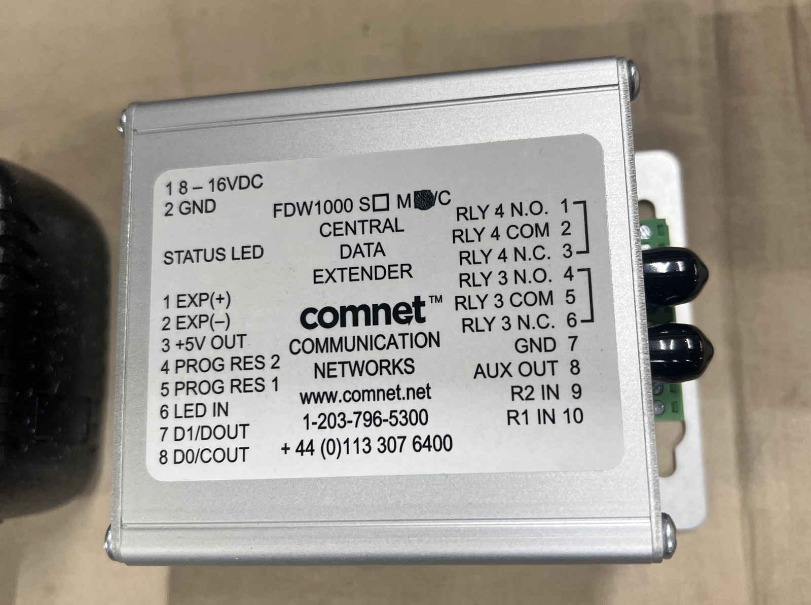 Comnet FDW1000 M/C Fiber Optic Wiegand Data Link Extender Remote Unit