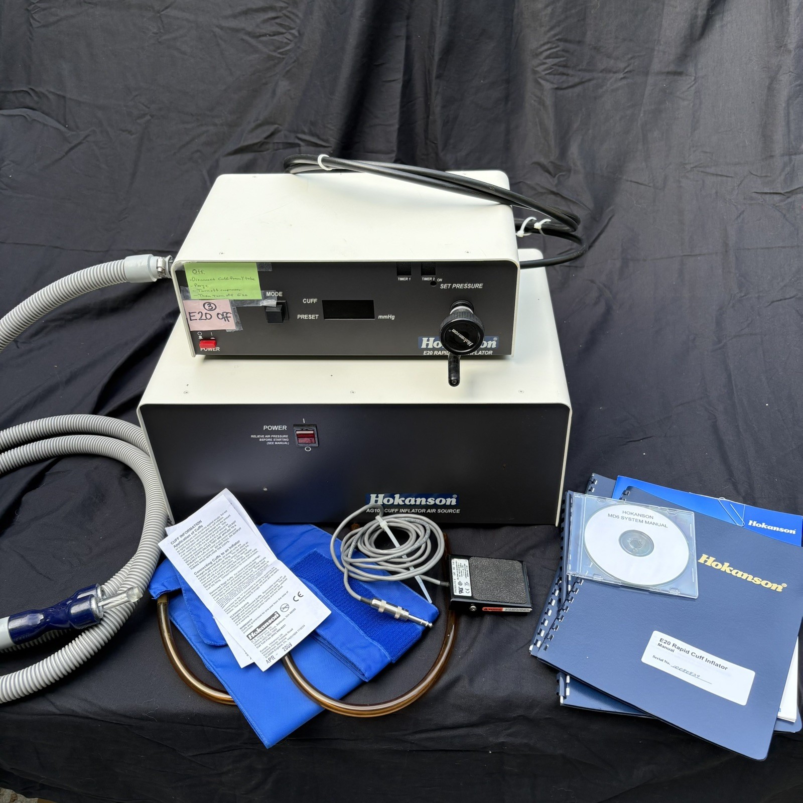 Hokanson E20 Rapid Cuff Inflator w/Hose and Power Cord Hokanson Air Pump Combo