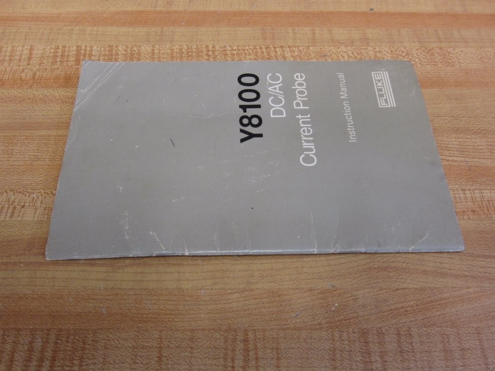 Fluke 534271 Y8100 DC/AC Current Probe Instruction Manual