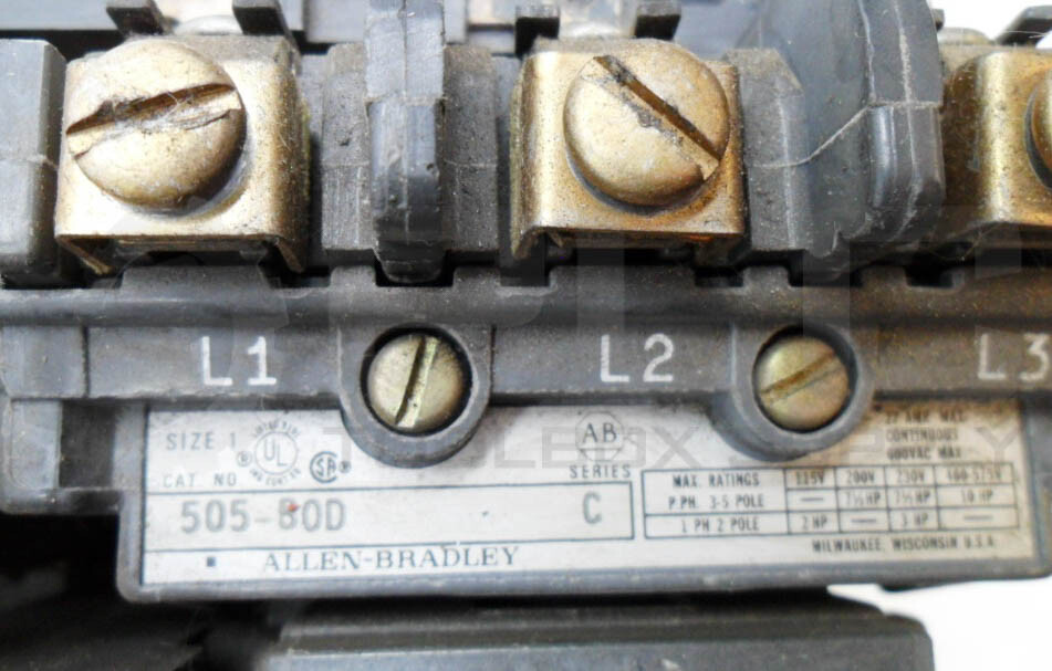 ALLEN BRADLEY 505-BOD /C W/ CB236 W/ 592-B0W16 W/ 40410-326-52 W/ 595-AB 505-B0D