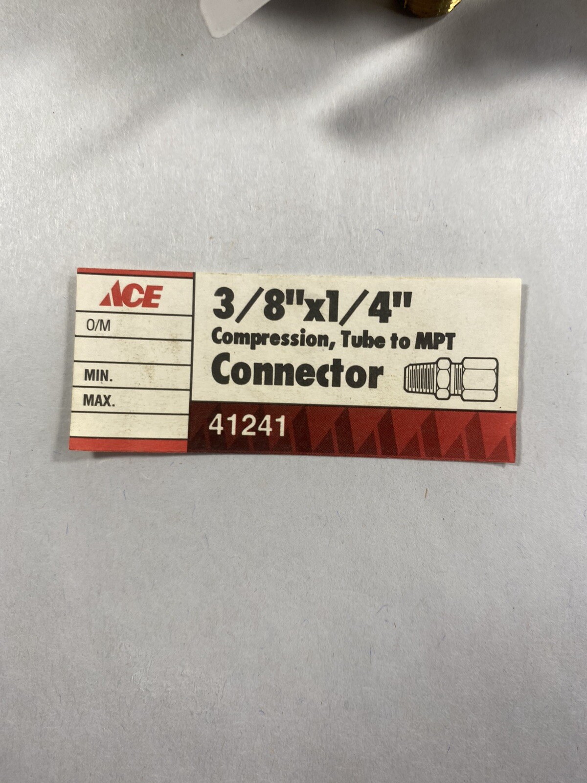 NEW ACE 41241 3/8″ x 1/4″ Compression Tube To MPT Connector Fitting Lot Of 10