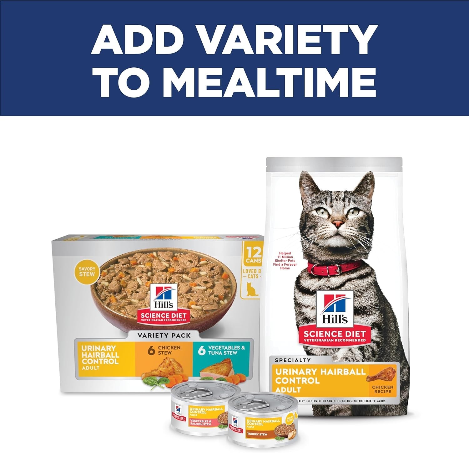 Hill’s Science Diet Adult Urinary & Hairball Control Dry Cat Food,Chicken,15.5lb